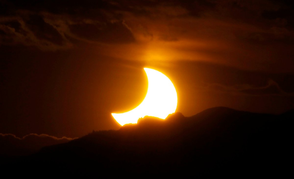 File photo of an annular eclipse seen in 2012 in Denver, Colorado.
