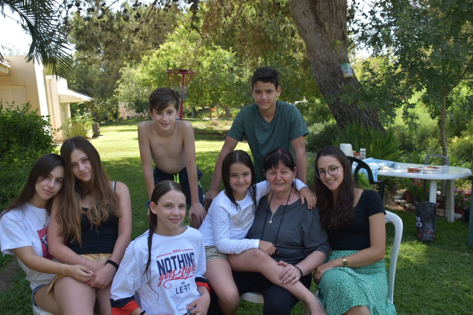 Bracha Levinson, shown with her family, was killed by Hamas gunmen on Oct. 7.