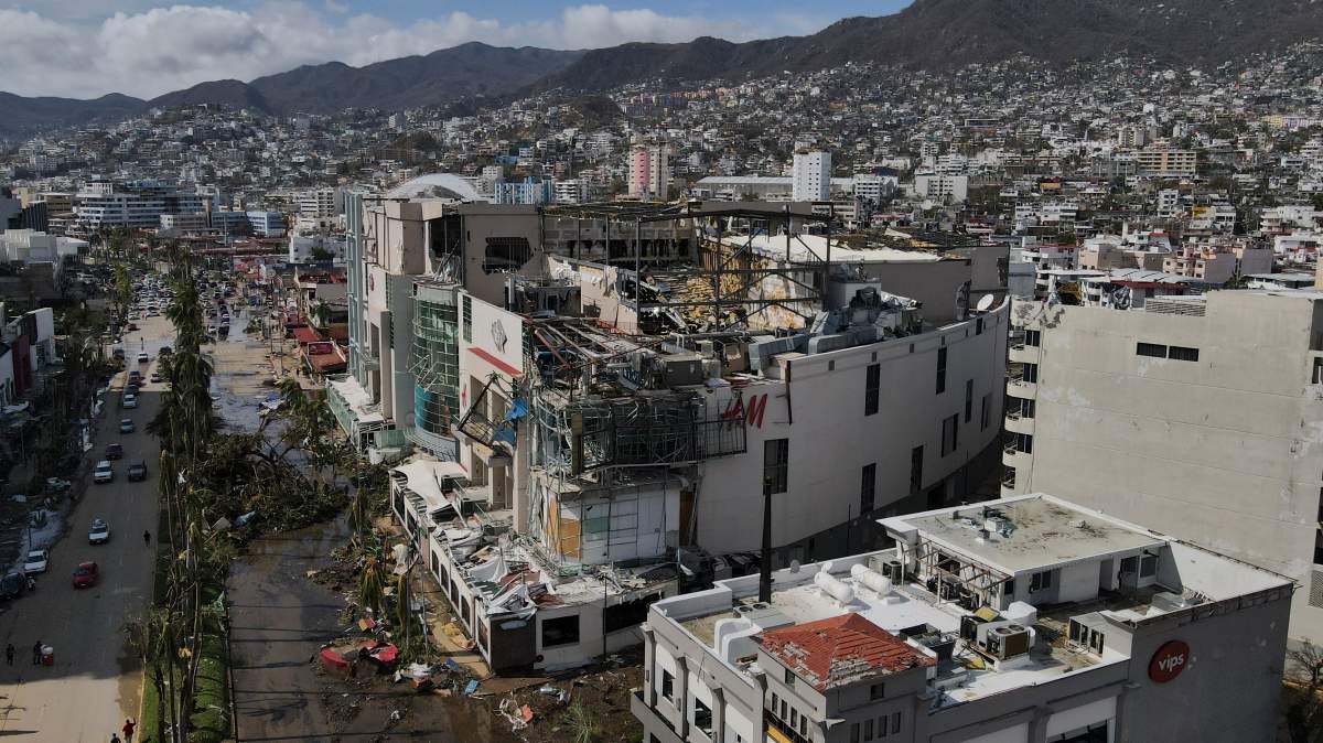 Damaged buildings stand after Hurricane Otis ripped through Acapulco, Mexico on Thursday.