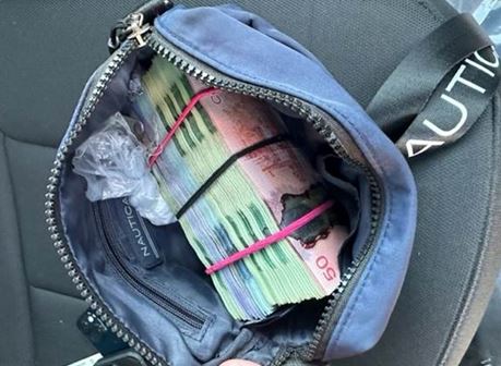 Cash seized by Manitoba RCMP.