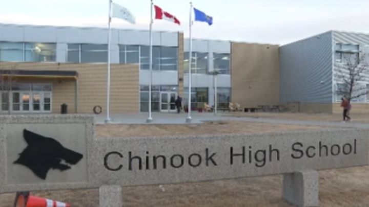 An undated file photo of Chinook High School in Lethbridge.