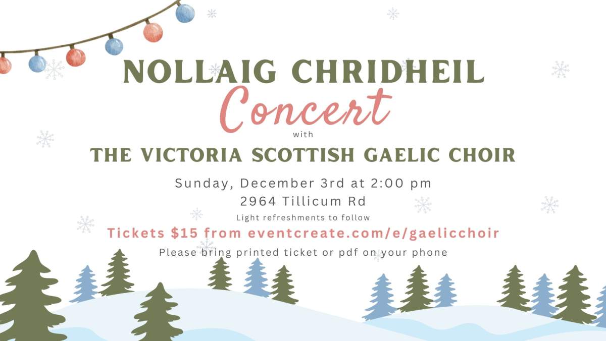 Christmas Concert with The Victoria Scottish Gaelic Choir - image