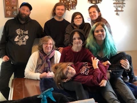 The McKenzie family poses for a picture. After Angela’s death, Jeff and Angela’s mother Sylvia became co-parents of the five children. (Photo provided by McKenzie family)