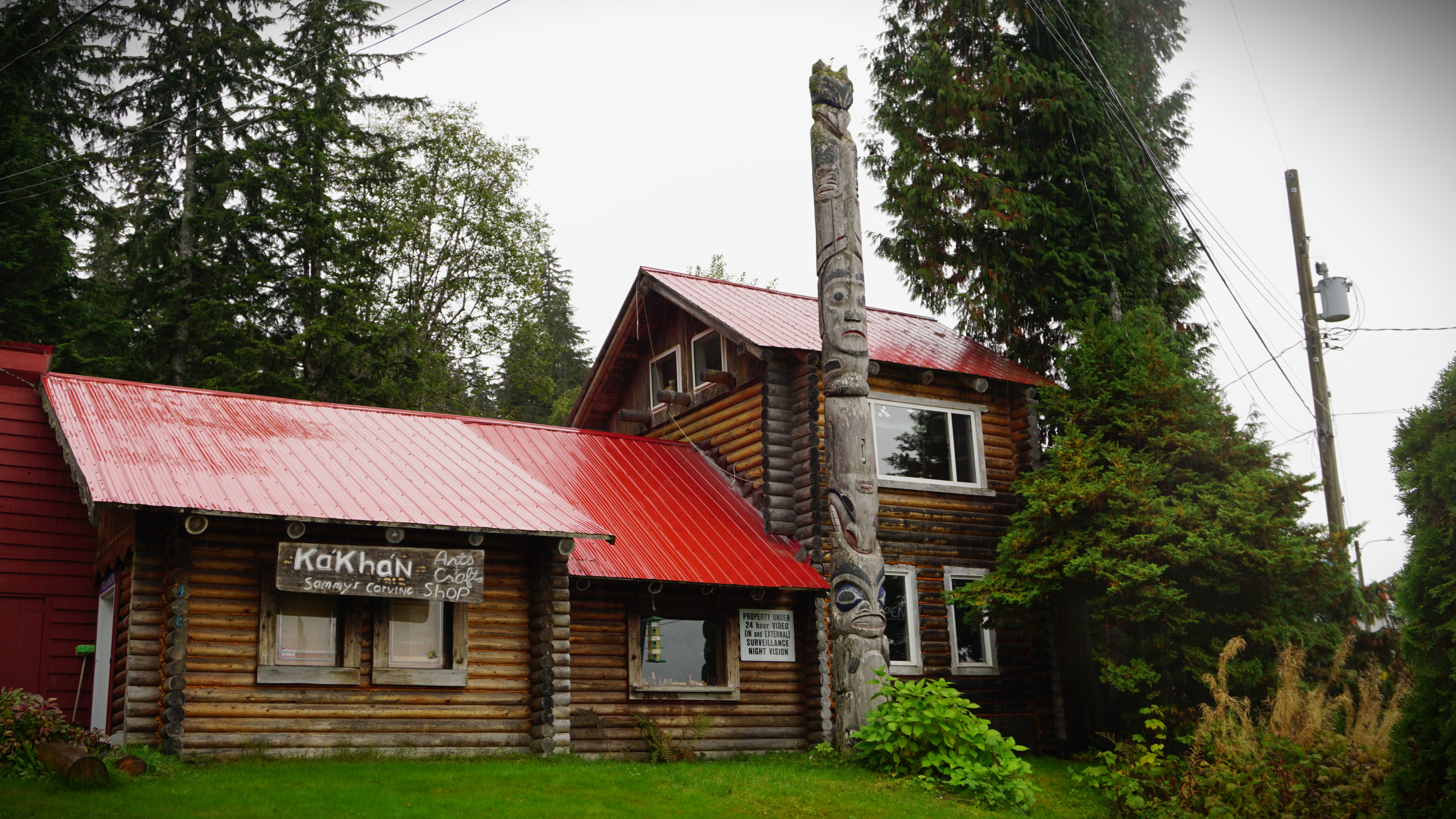 Sammy Robinson's carving shop is seen at the end of Haisla Avenue in Kitimaat Village.