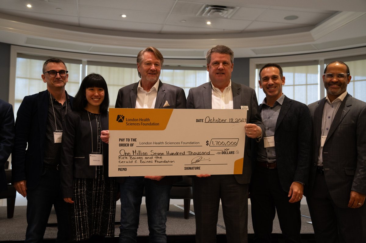 The London Health Sciences Foundation (LHSF) announced a matching gift of $1.7 million in support of cancer research at London Health Sciences Centre (LHSC).