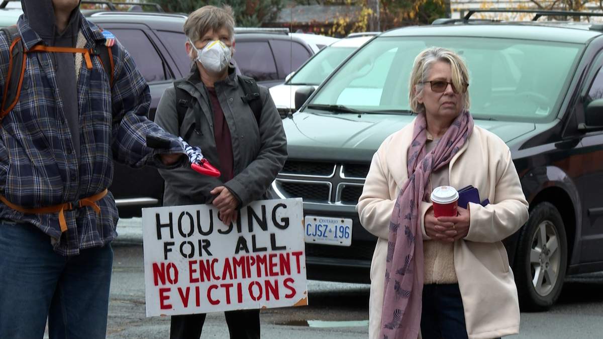 A court case concerning the City of Kingston evicting people camped out at the city's Belle Park was before a judge on Monday for submissions from the city.