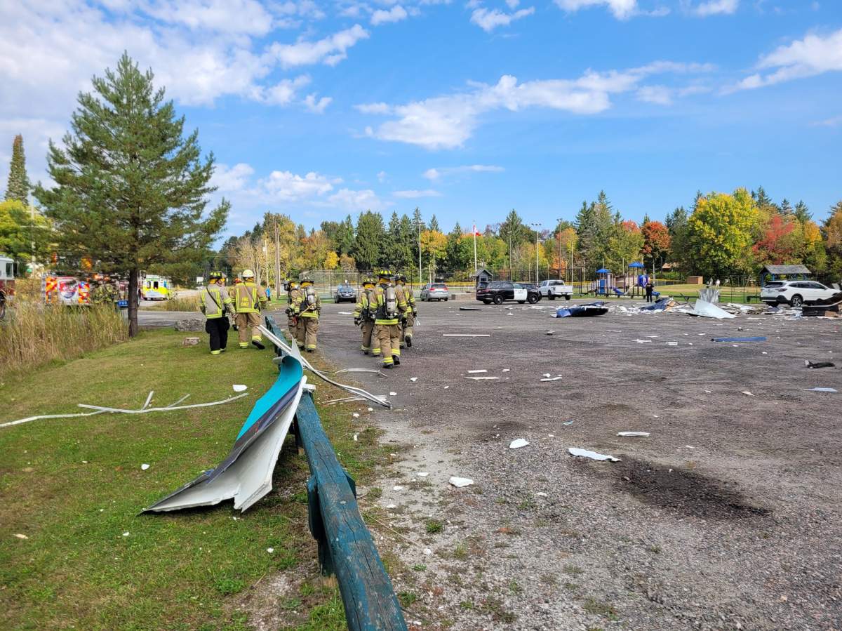 The Gravenhurst Fire Department, Ontario Provincial Police and the Office of the Fire Marshal are investigating the explosion that destroyed the food truck and spread debris throughout the park.