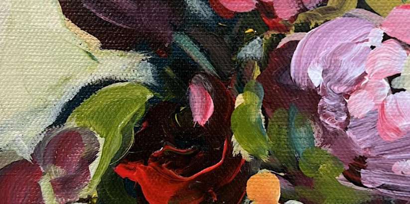 Bright Blossoms Abstract Art Class - image