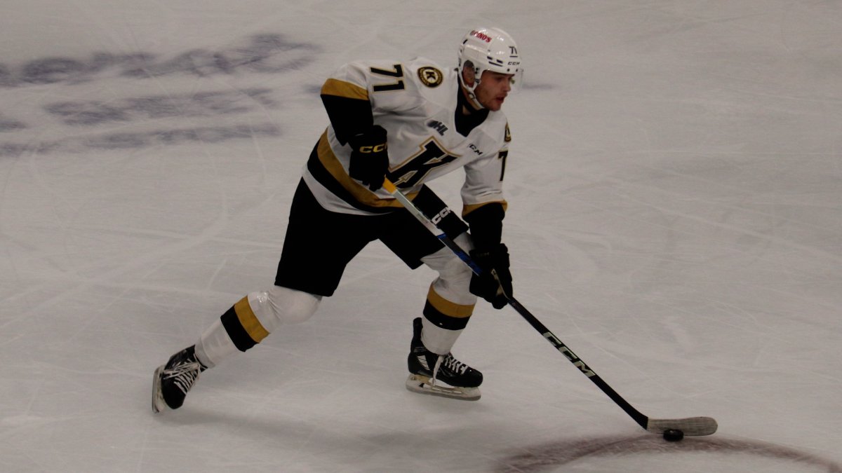 The Kingston Frontenacs suffered their most lopsided defeat so far this season Friday night in London. (File Photo).