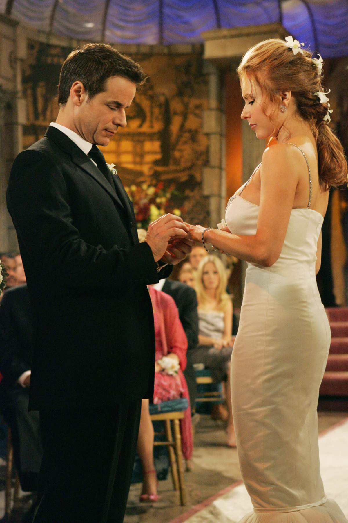 A 'Young and the Restless' still of a wedding.