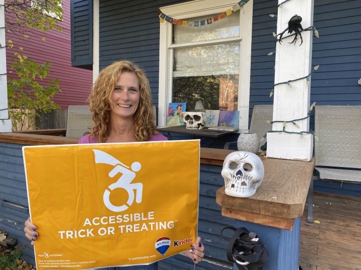 Melissa Lyons is preparing to welcome kids with disabilities to a Halloween event in her Calgary neighbourhood.