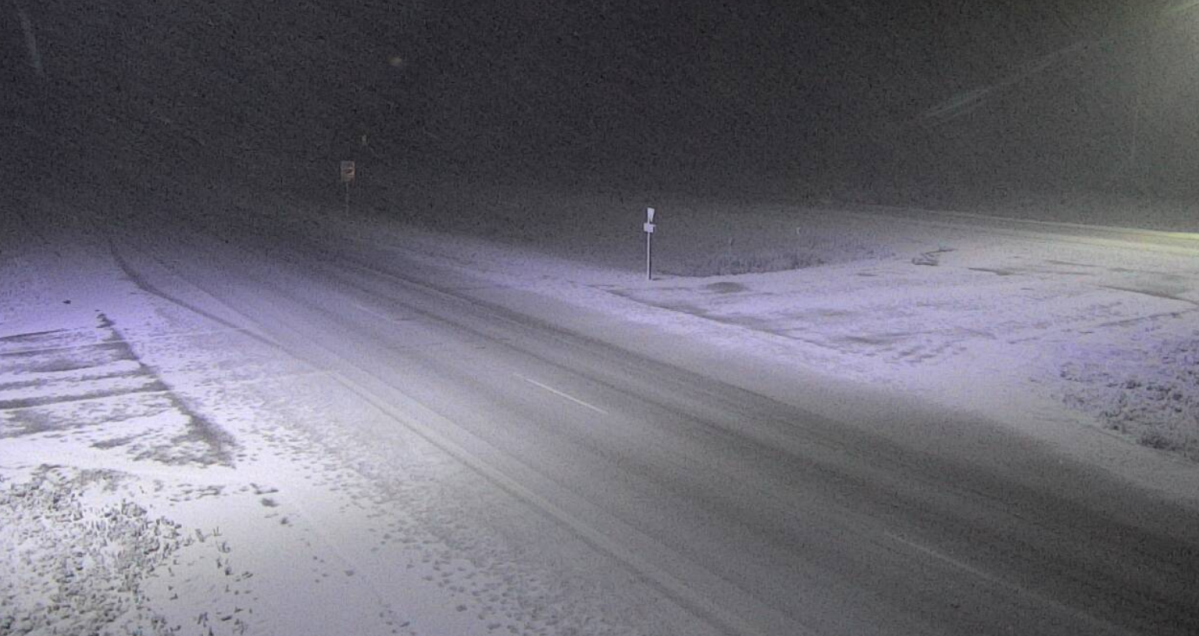 Highway 1 in Hadashville, Man., Friday Oct. 27.