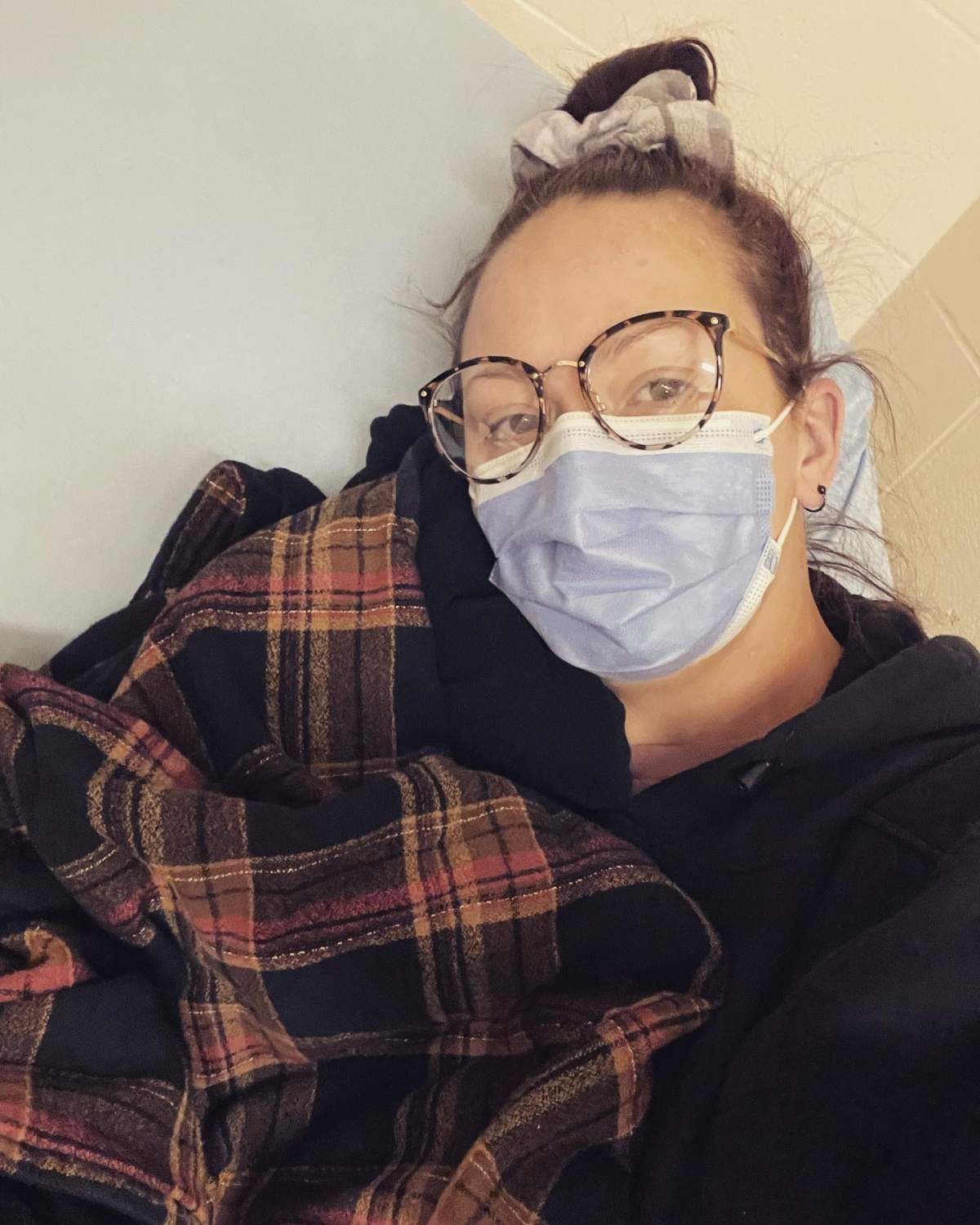 Kyrie Herman in the hospital.