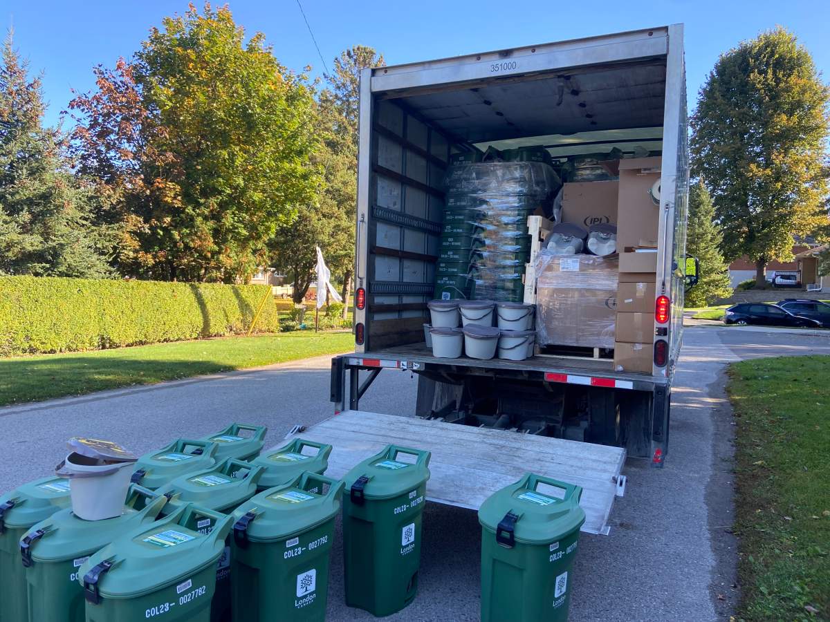 As of Monday Oct. 23, 2023, green bins are being delivered to residents in London, Ont.