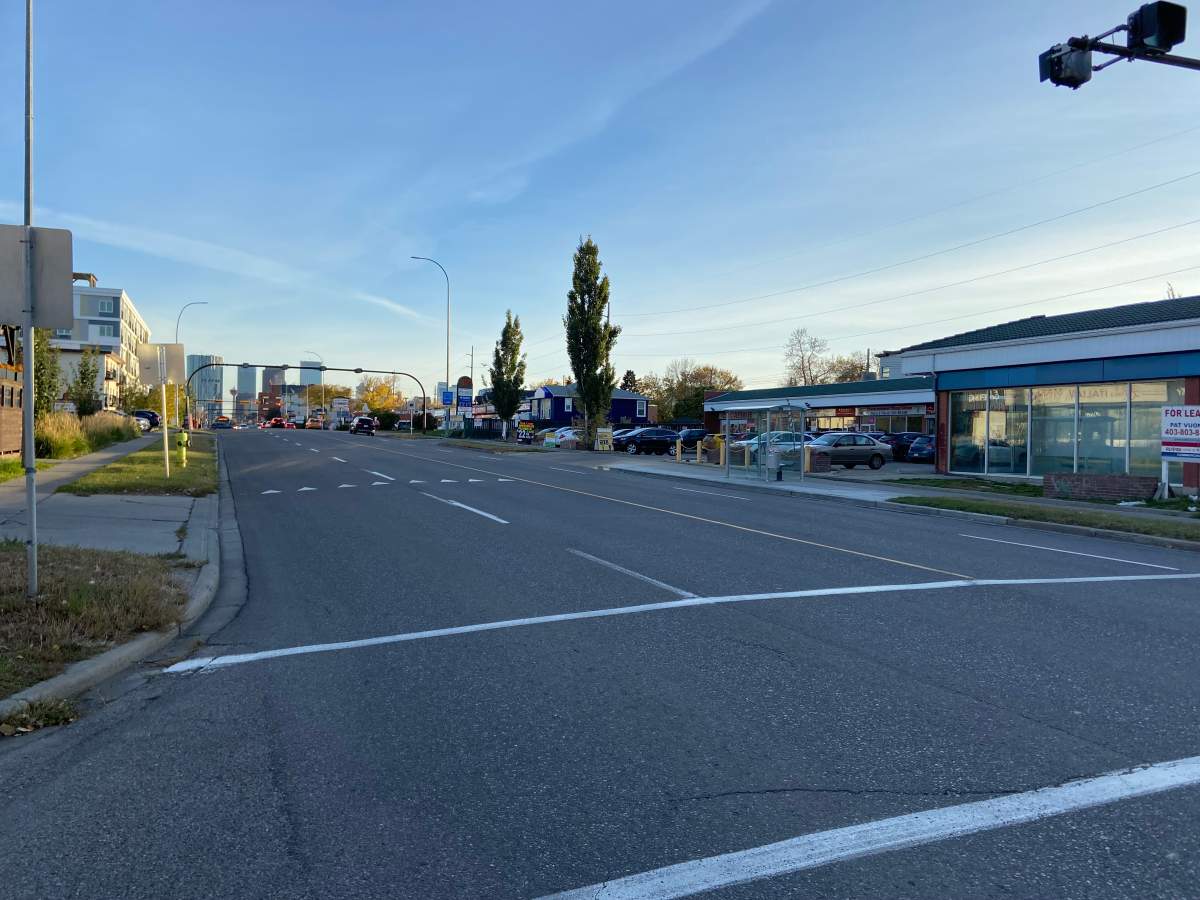 Centre Street at 22 Avenue Northeast in Calgary is where Calgary police believe a woman was shoved into a vehicle and allegedly abducted on Oct. 5, 2023.