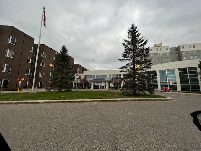 The Assiniboine Centre (brown building on the left) is part of the Brandon Regional Health Centre. It houses 119 patients currently and staff complain was without easy access to hot water for a month during system repairs.