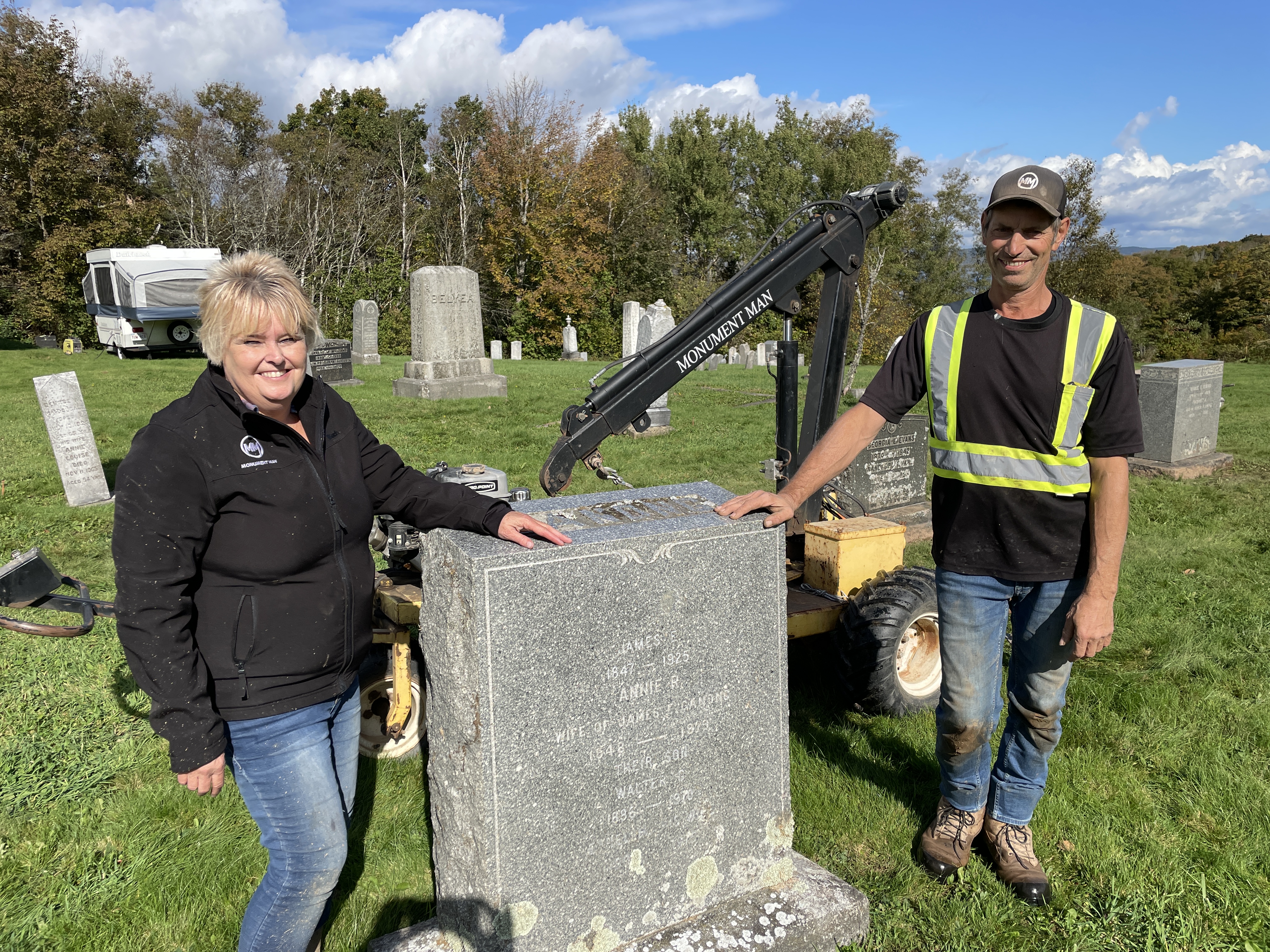 New Brunswick couple work to restore broken historic headstones