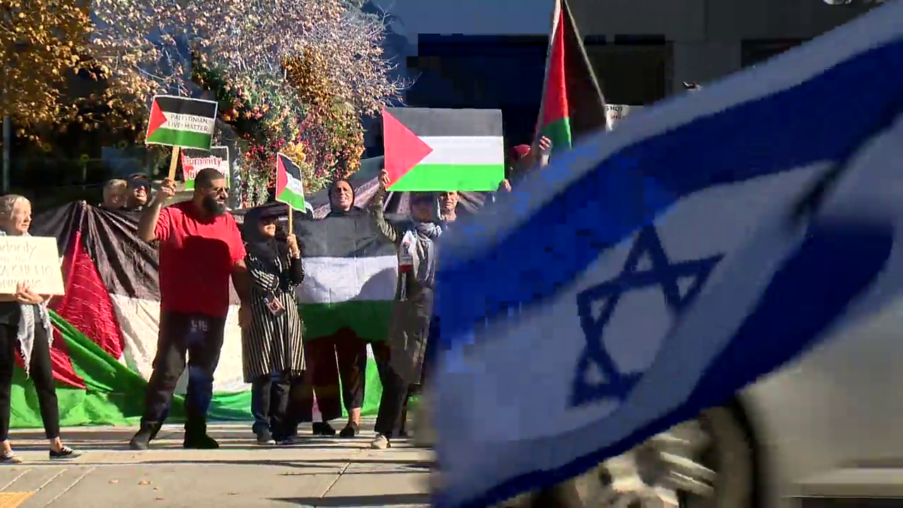 1 arrested following Calgary pro-Israel, pro-Palestine rallies