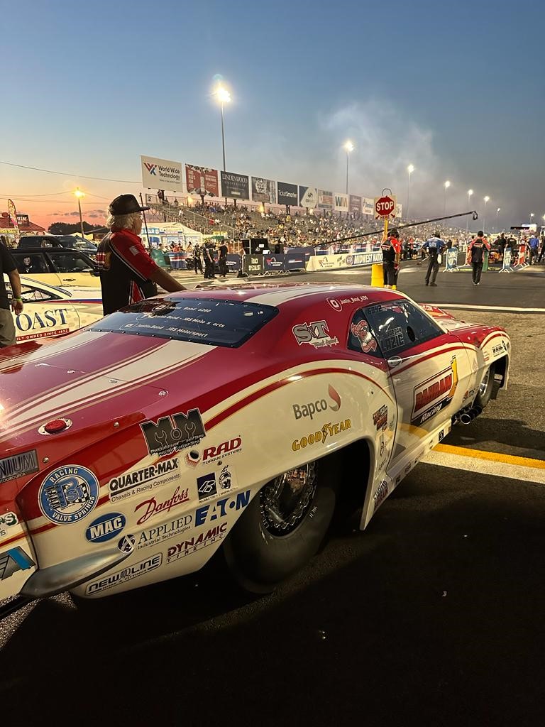 The funny car that Jordan Lazic drove in St. Louis this past weekend.