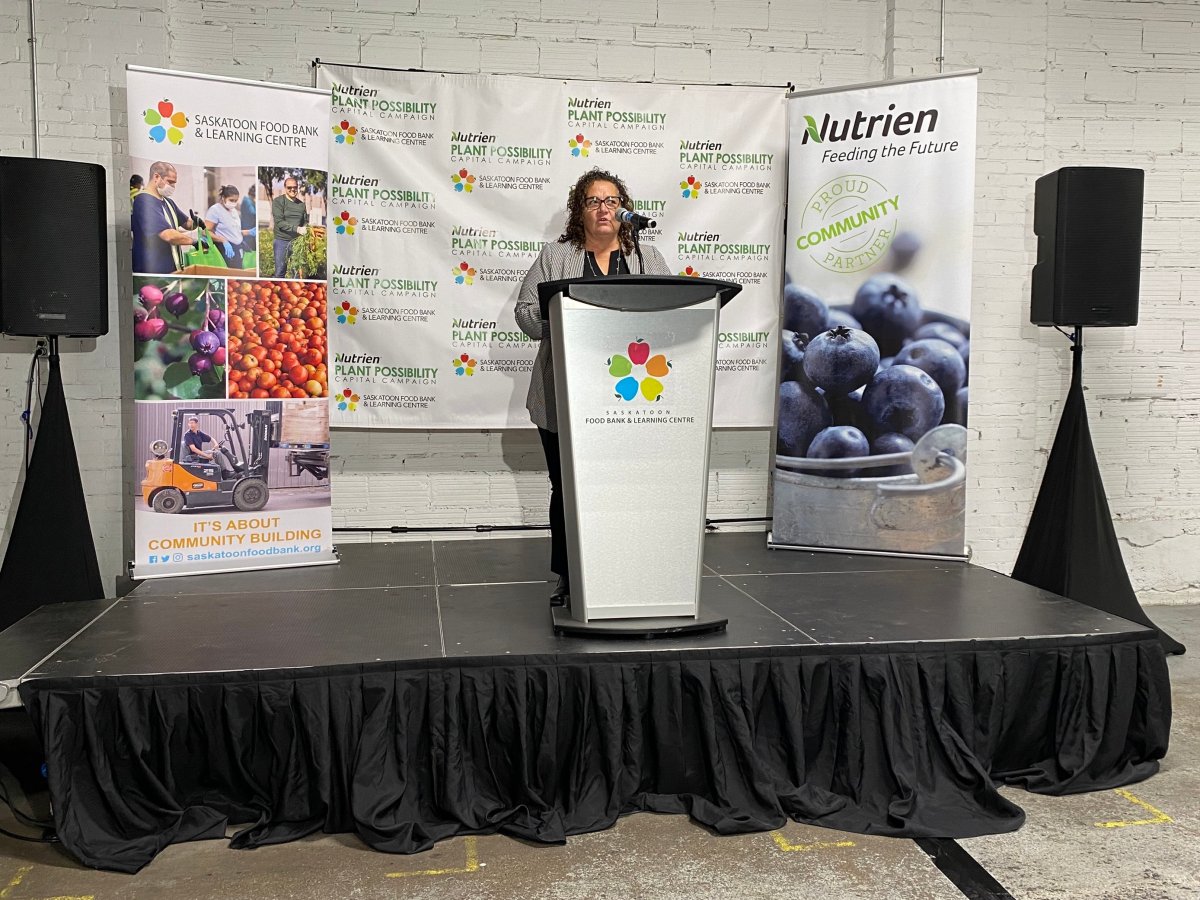 Saskatoon Food Bank and Learning Centre executive director Laurie O'Connor announced a fundraiser to build a new home for the organization.