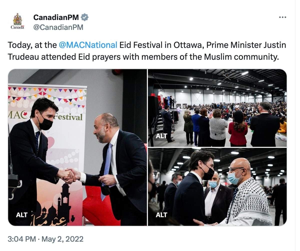 A 2022 post on Prime Minister Justin Trudeau’s Twitter account.