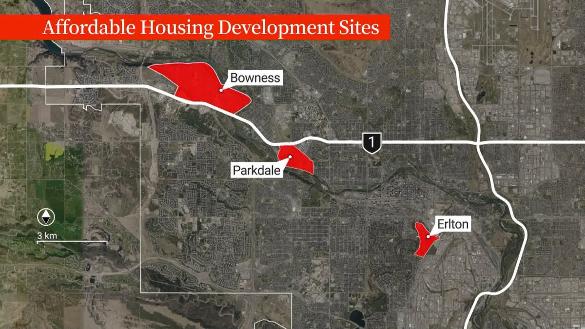 City-owned parcels in three Calgary neighbourhoods were sold to non-profit housing providers for below market value, the city announced on Monday.