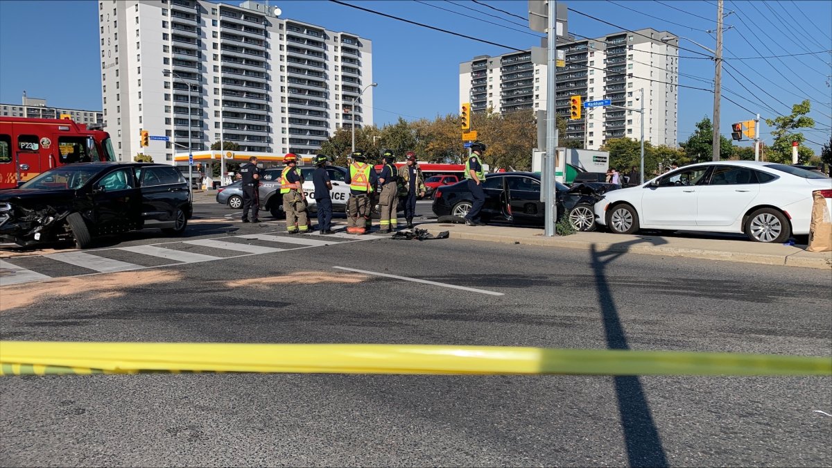 Authorities responded to reports of a collision involving four vehicles in the area or Ellesmere and Markham Roads Wednesday afternoon.  