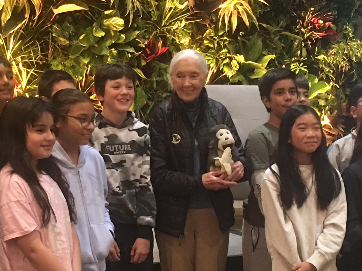 Jane Goodall, best known for her groundbreaking work with chimpanzees, spoke to 400 elementary school students on Wednesday as part of EcoFest at Royal Botanical Gardens.