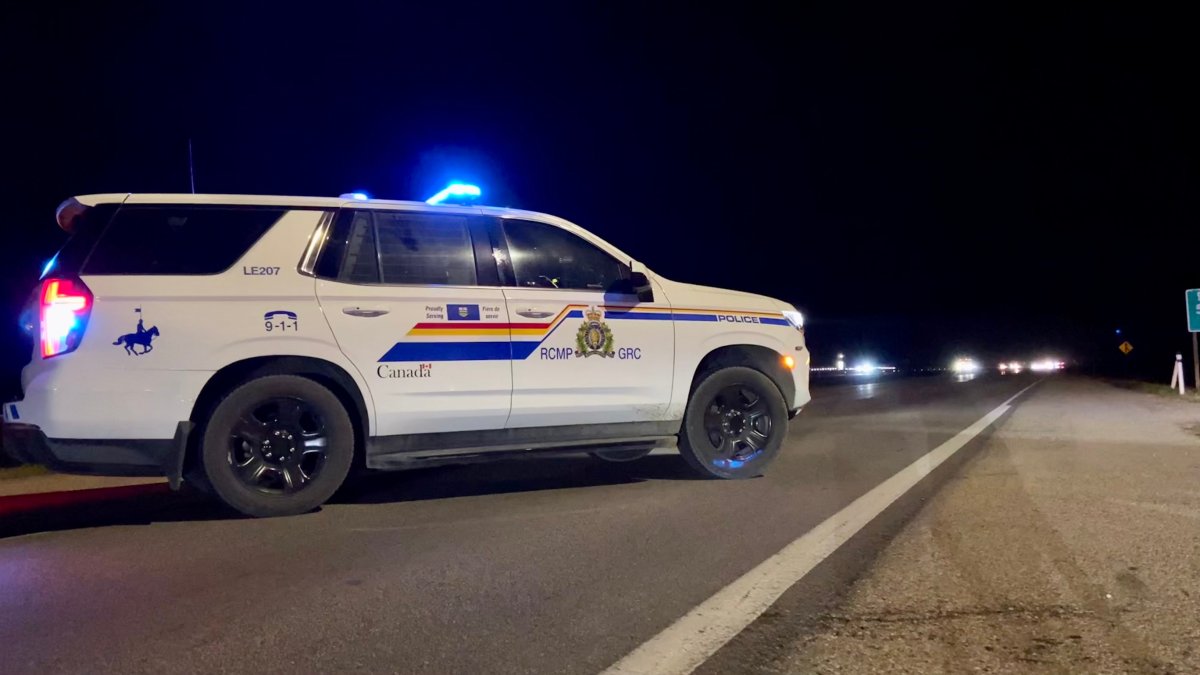 RCMP investigate a fatal pedestrian collision on Highway 3.