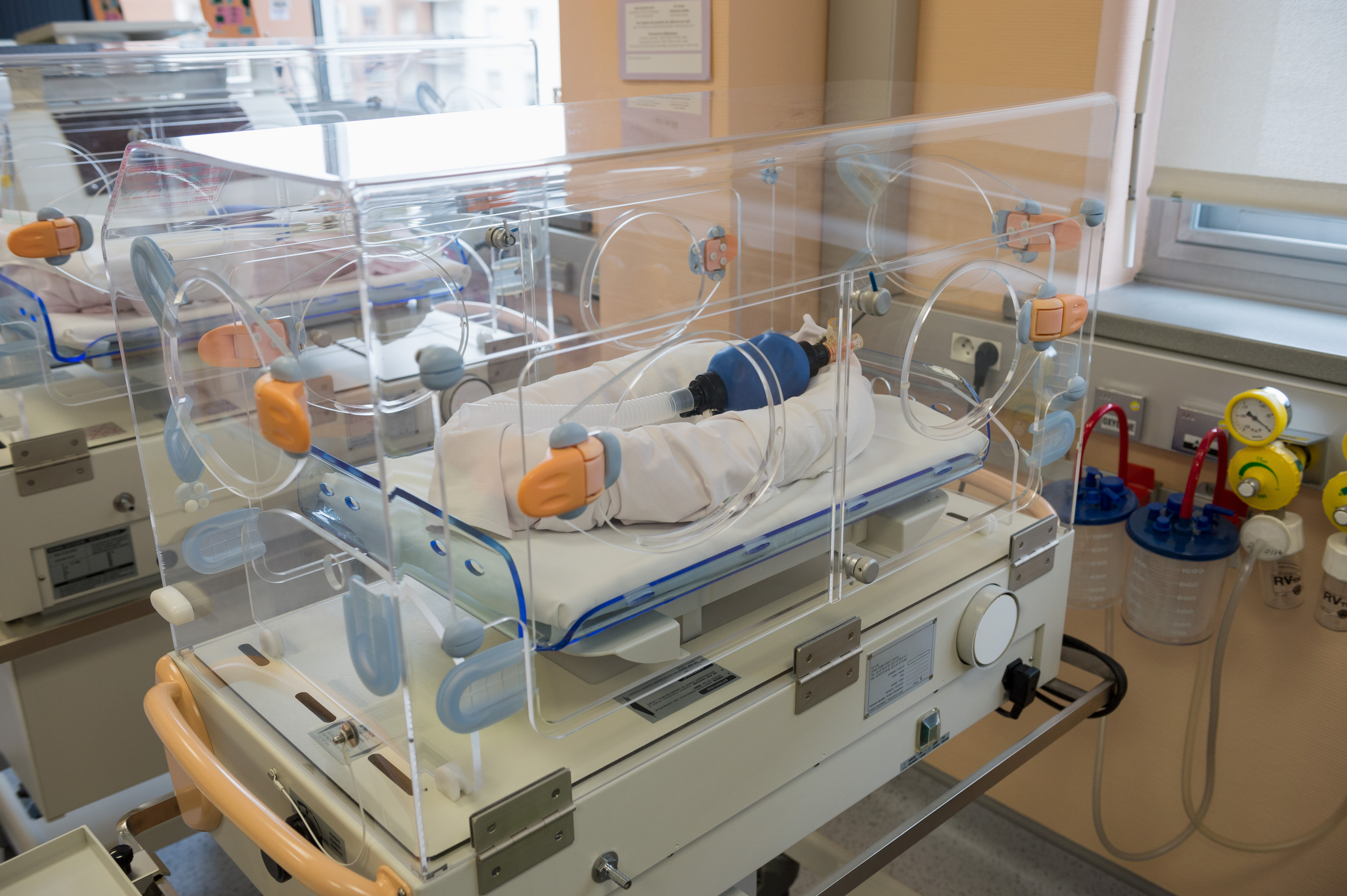 Incubator in intensive care unit in hospital.