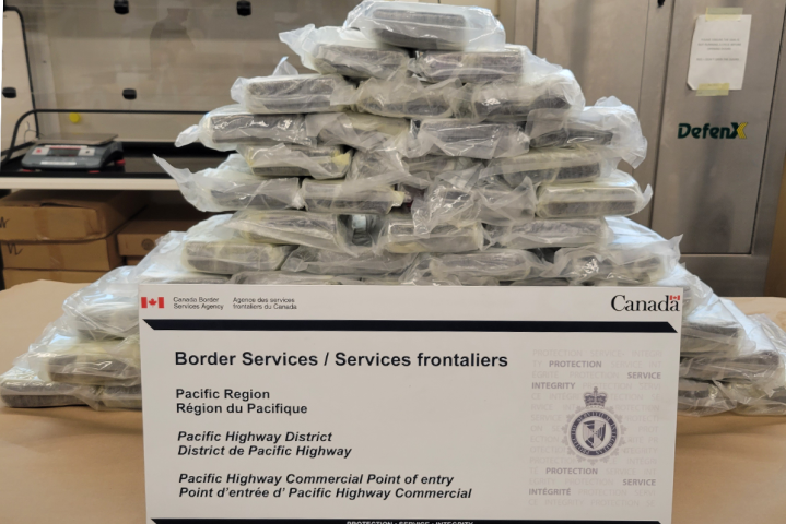 65 kilograms of cocaine, bound for Calgary, seized at B.C. border