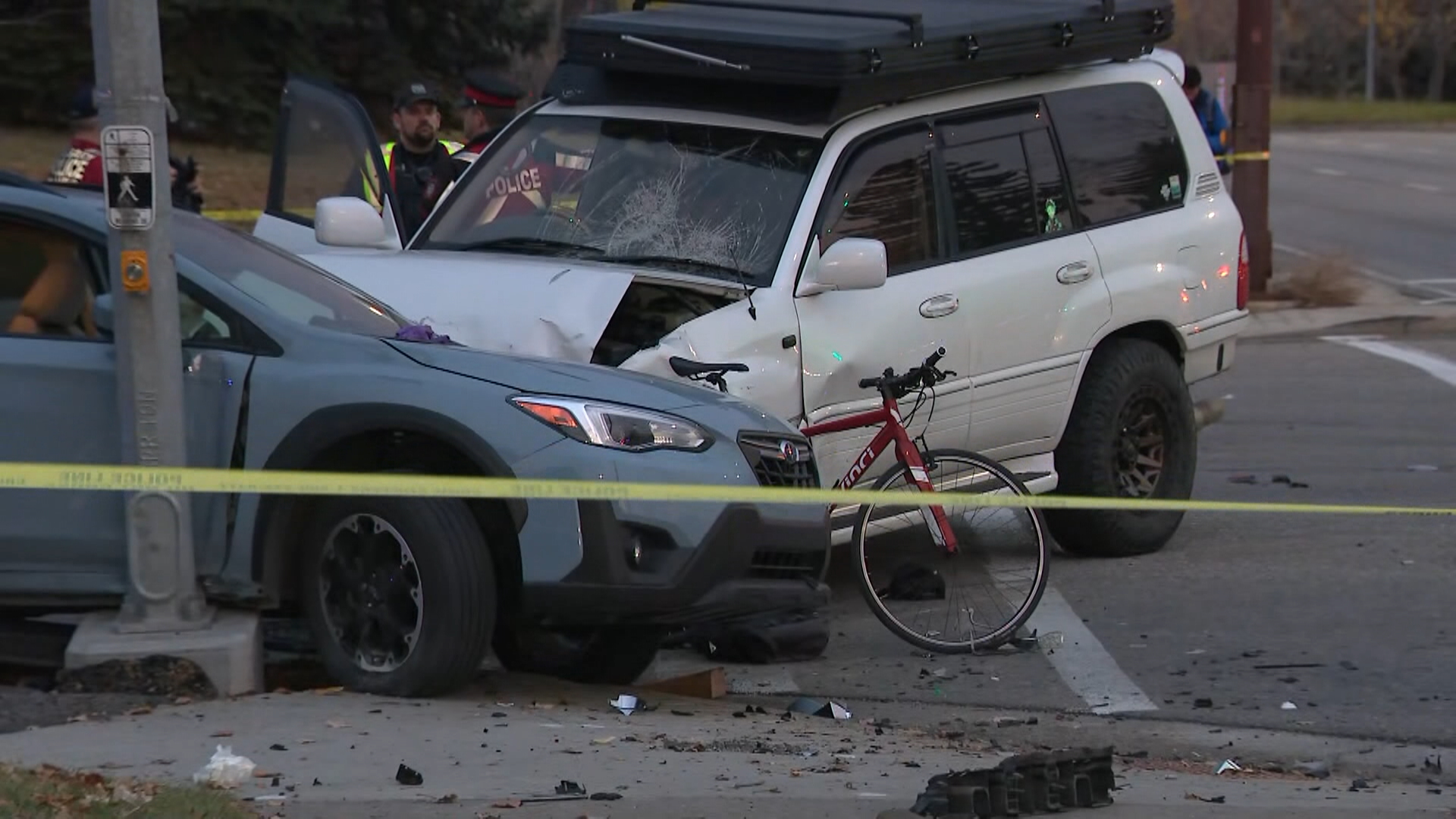 Investigation underway into 4 vehicle Canyon Meadows Drive crash