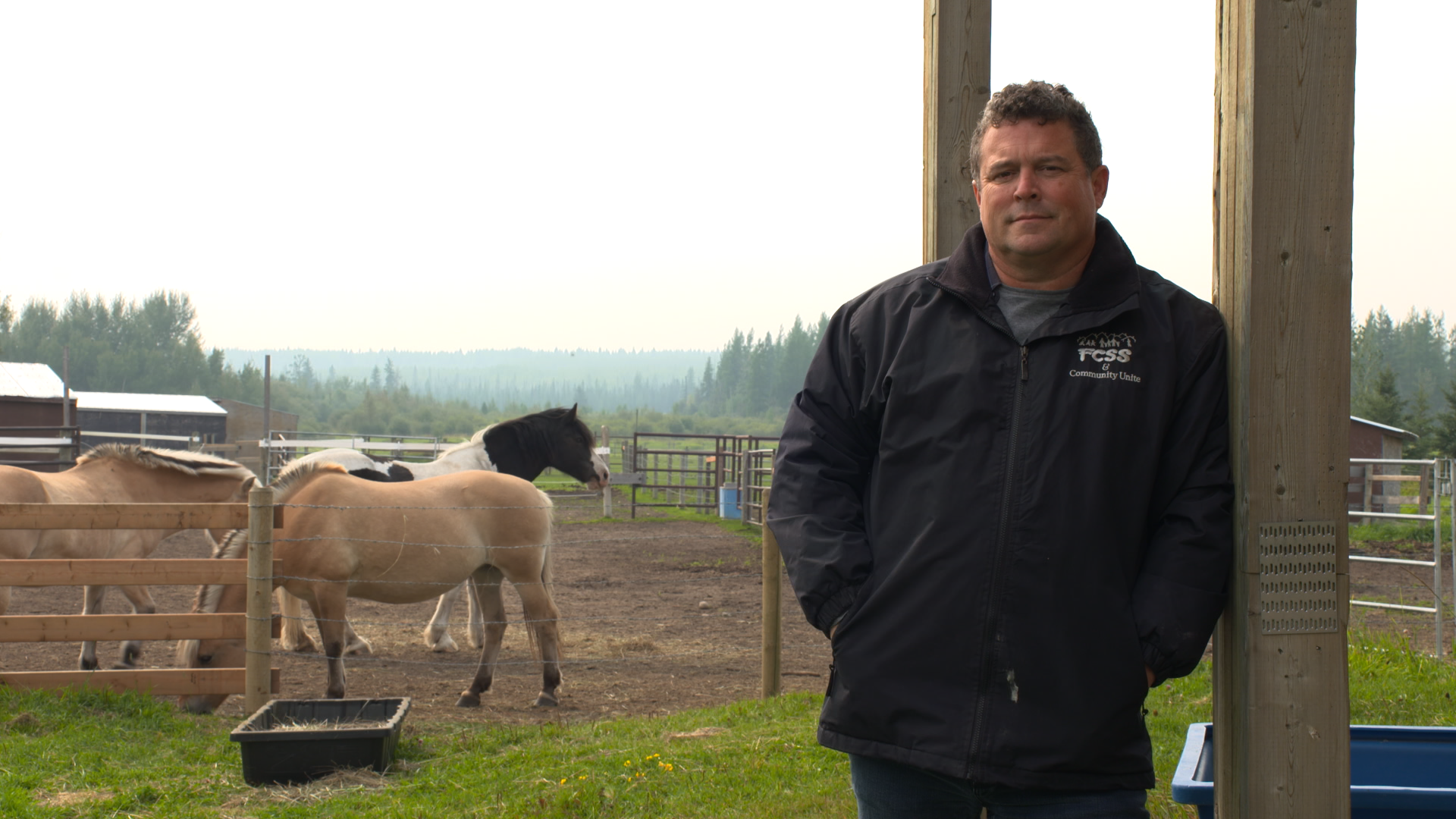 Paul McLauchlin on his farm in Ponoka County, AB.