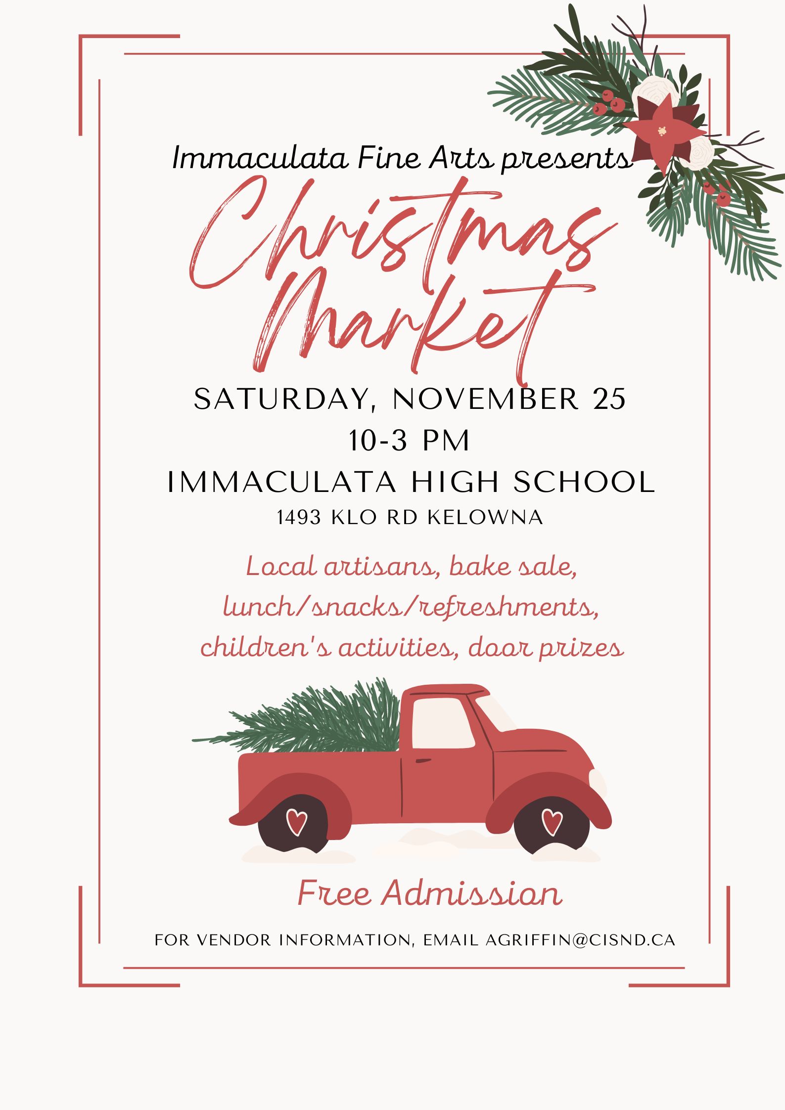 Immaculata Christmas Craft Fair - GlobalNews Events