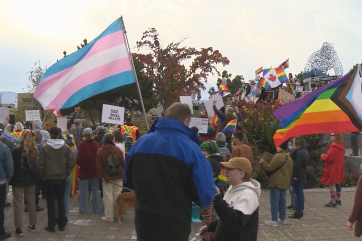 Protests over sexual orientation and gender identity school program clash in Kelowna