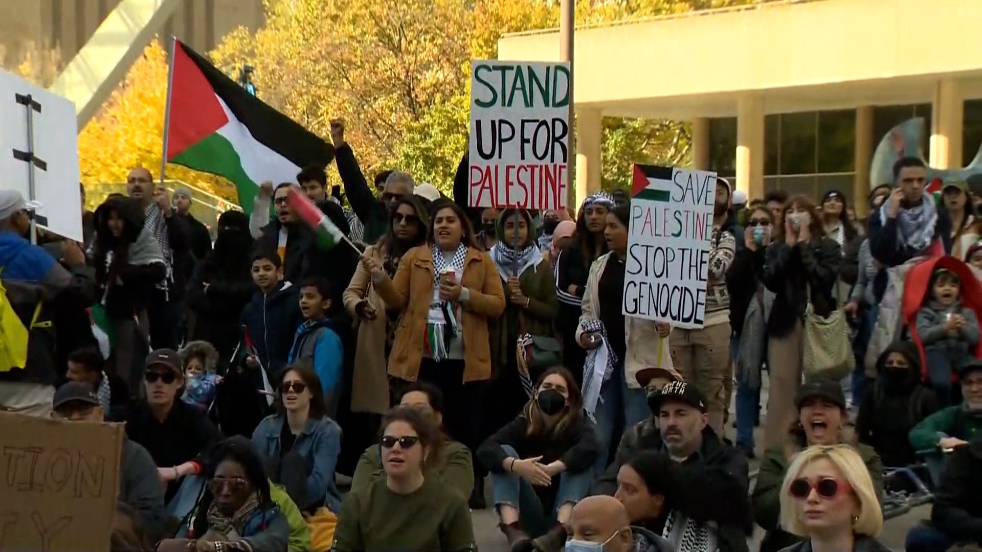 Rally in support of Gaza fills downtown Toronto as Middle East violence continues