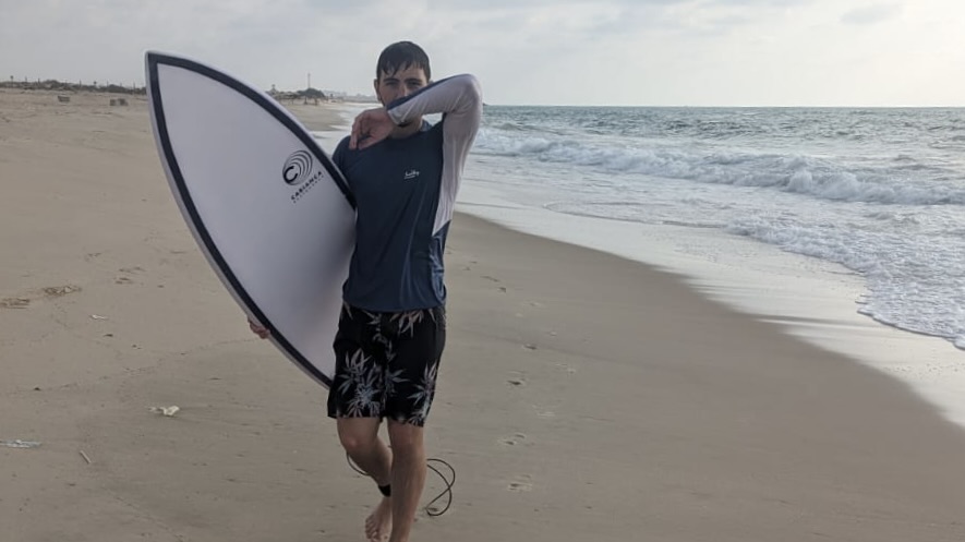 Amit Shani, 16, a surfer, was abducted from Be’eri, Israel, by Hamas on Oct. 7, 2023.