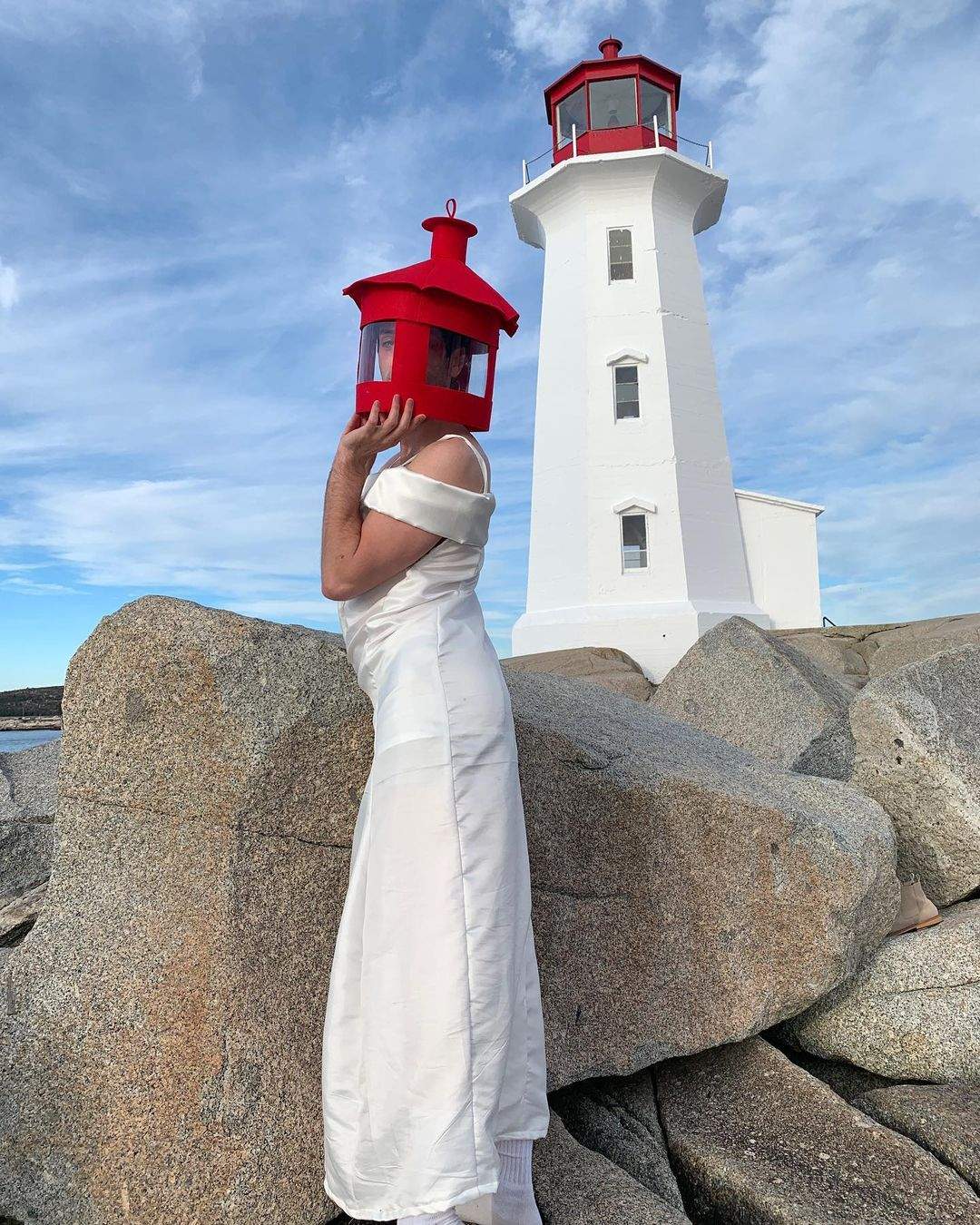 Colin Muise and his friends thought it would be fun to do a photoshoot with his costume at the rocks on Peggys Cove.
