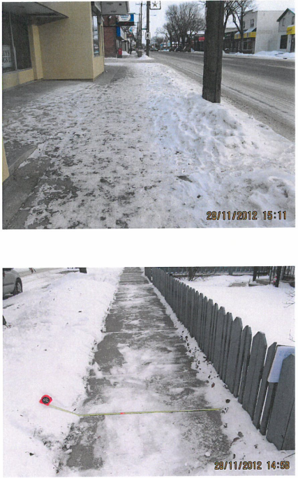 Examples of compliant sidewalks in Saskatoon.