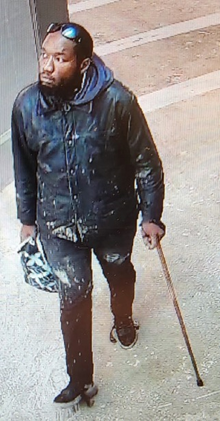 Police released this image of a suspect in an assault on a GO train.