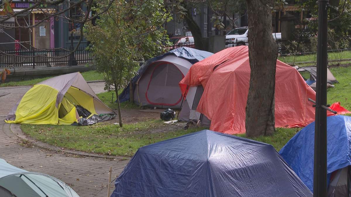 Dozens of tents have been set up at Grand Parade Square.