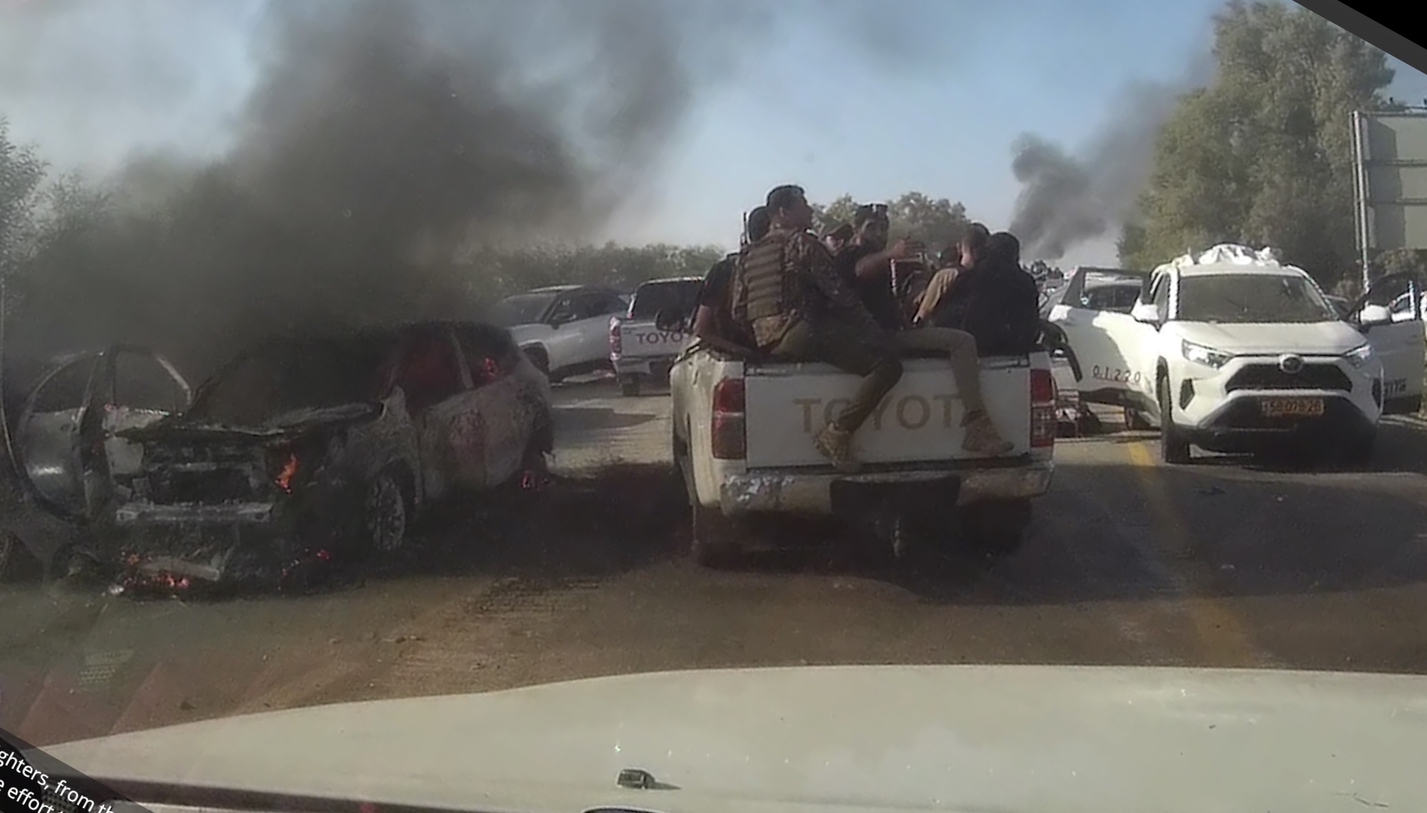Dashcam video seized from a Hamas vehicle shows the attack at an Israeli music festival.