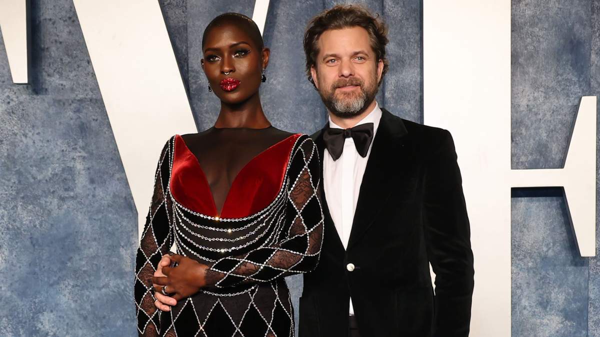 Jodie Turner-Smith and Joshua Jackson on a red carpet.
