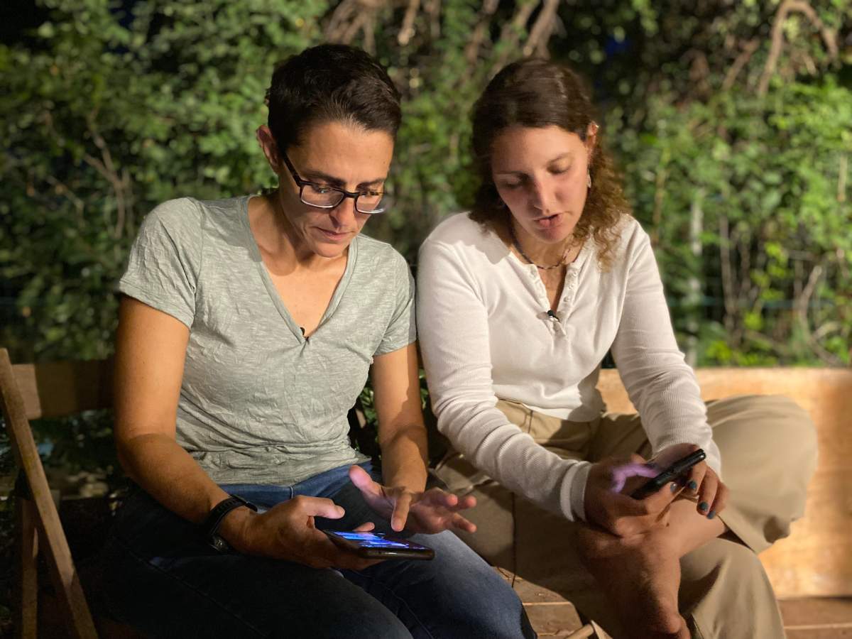 Ayelet Shachar-Epstein, left, mother of Netta Epstein, with daughter Rona.