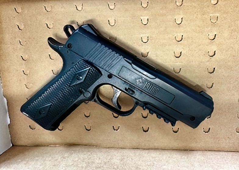 Police in Peterborough, Ont., seized this replica handgun.