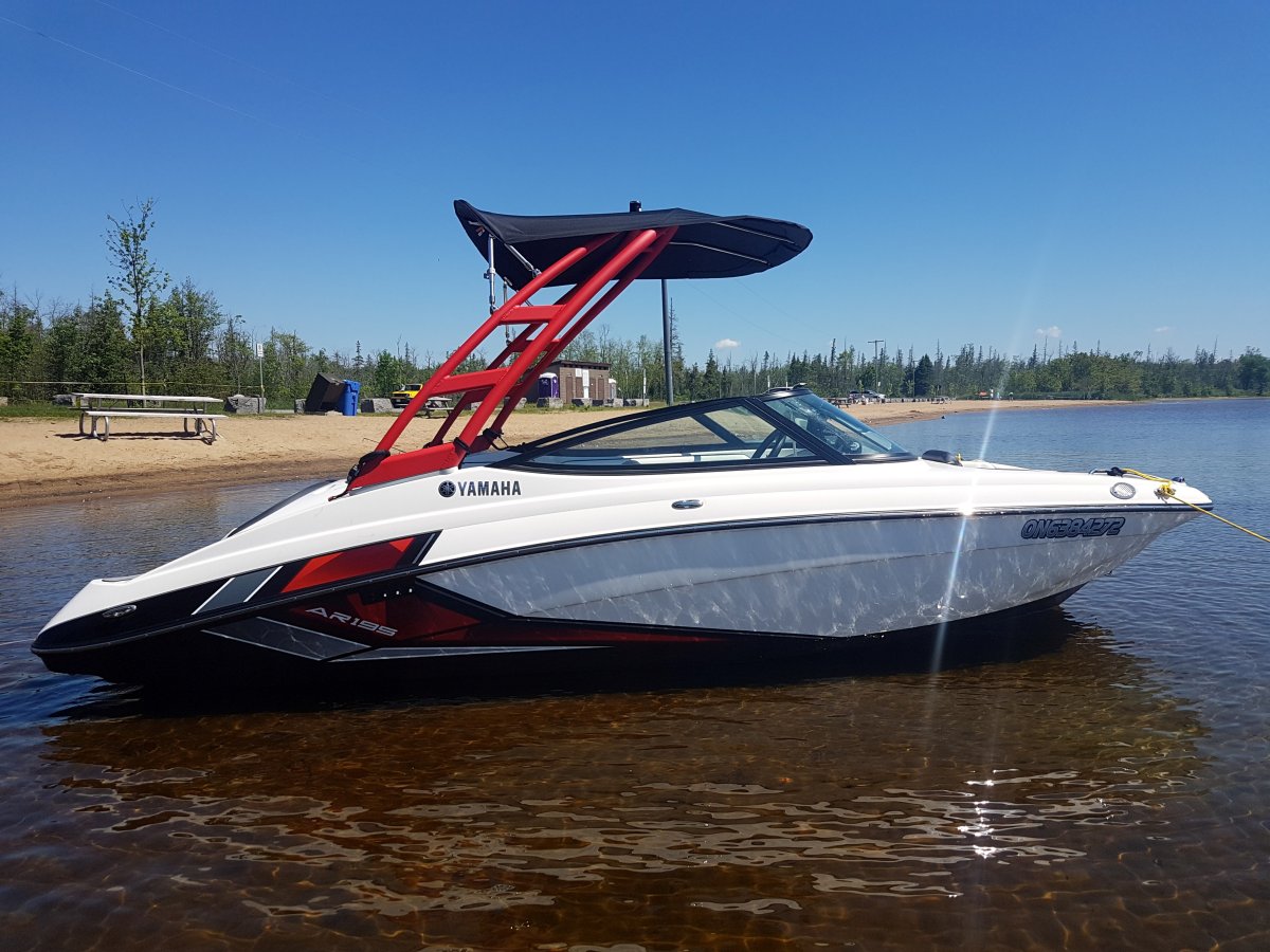 Peterborough County OPP are investigating the theft of this boat from the Selwyn Conservation area parking lot on Oct. 21, 2023.