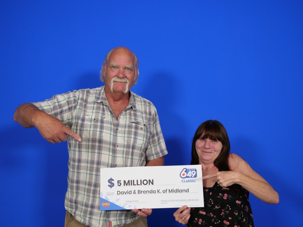 David and Brenda King of Midland can 'find their possible' after winning $5 million in the Lotto 6/49 Classic Jackpot on Sept. 23, 2023.