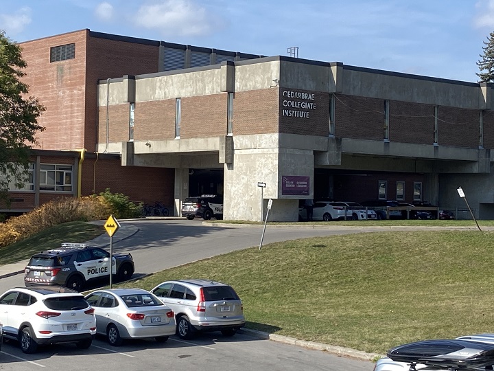 Toronto police said officers responded to Cedarbrae Collegiate Institute at 12:02 p.m. on Wednesday.