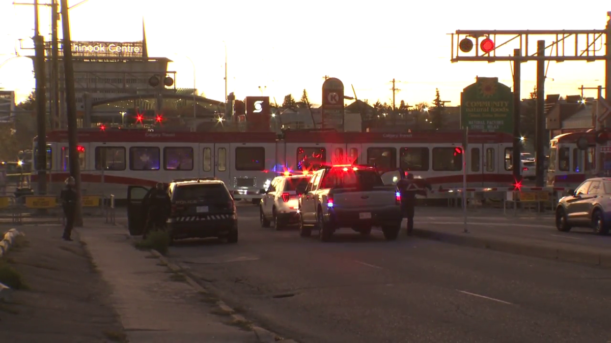 One person is in critical condition after being struck by a CTrain at Chinook Station.