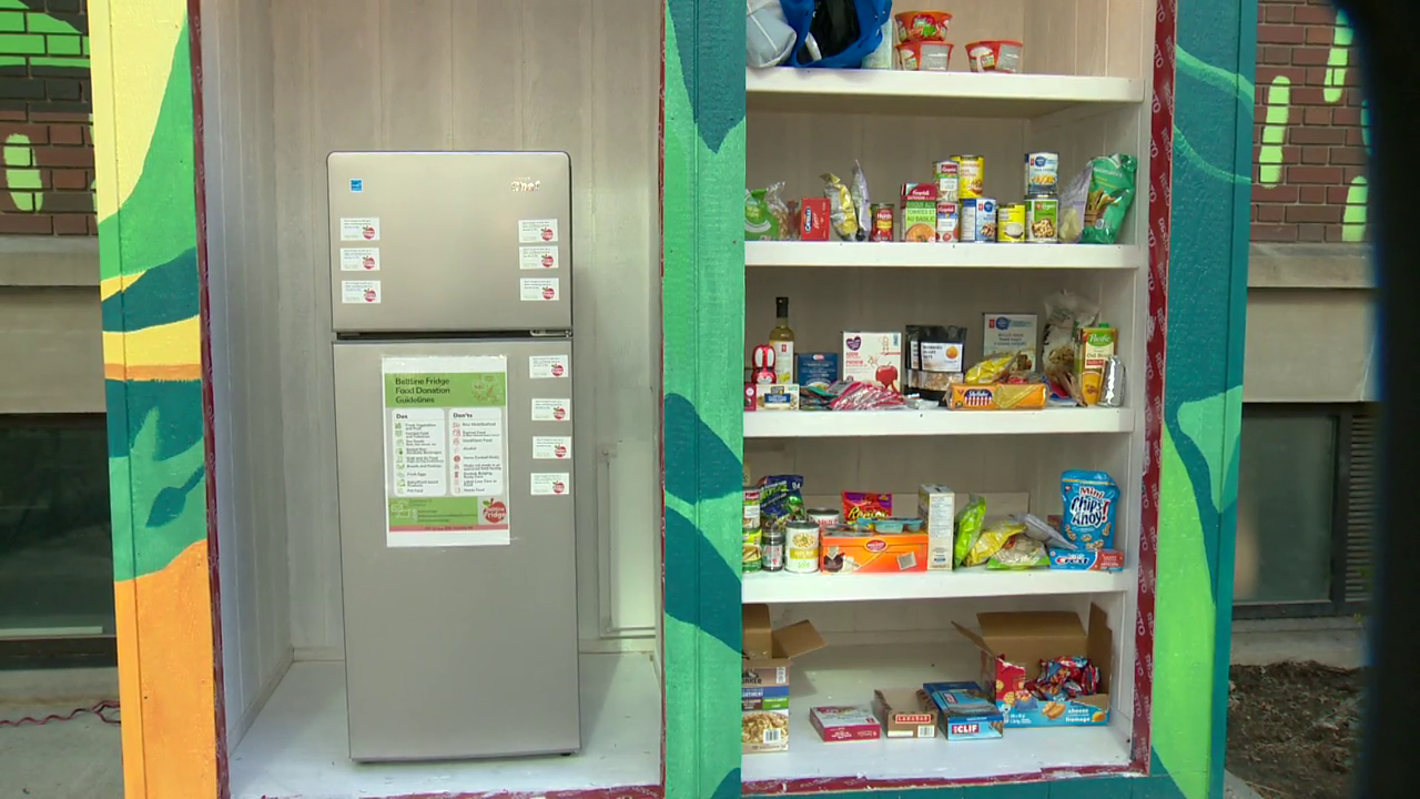 New public fridge opens in downtown Calgary to help tackle food insecurity